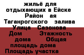 жильё для отдыхающих в Ейске › Район ­ ая Таганрогского   залива › Улица ­ Сазонова › Дом ­ 42 › Этажность дома ­ 2 › Общая площадь дома ­ 96 › Площадь участка ­ 800 › Цена ­ 4 000 - Краснодарский край, Ейский р-н, Ейск г. Недвижимость » Дома, коттеджи, дачи аренда   